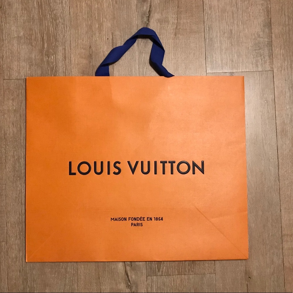 Louis Vuitton orange shopping bag